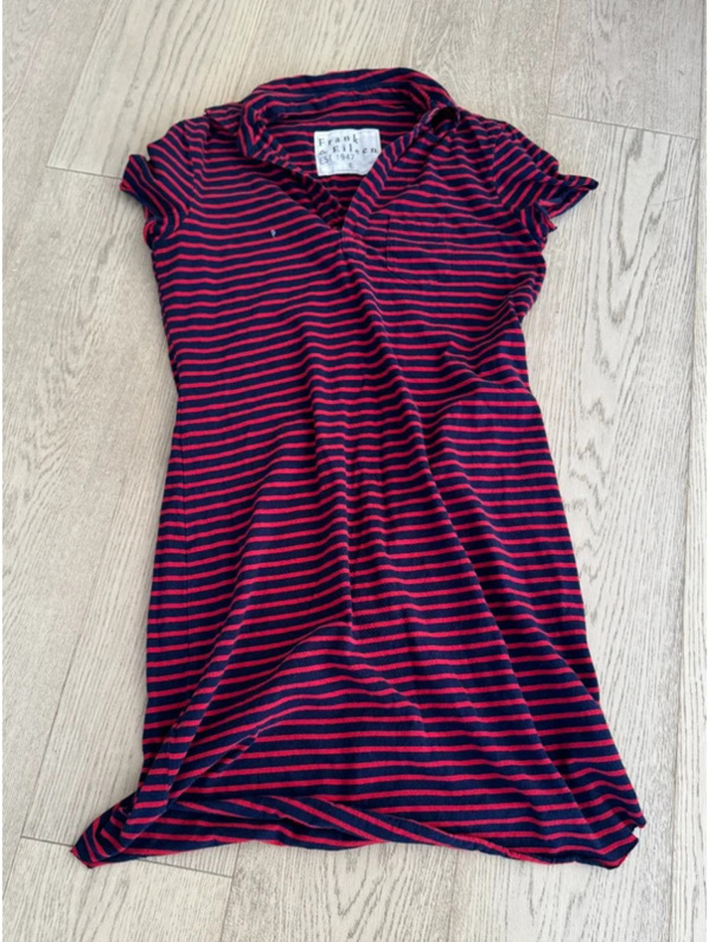 Frank & Eileen Navy & Red Stripe Polo Dress